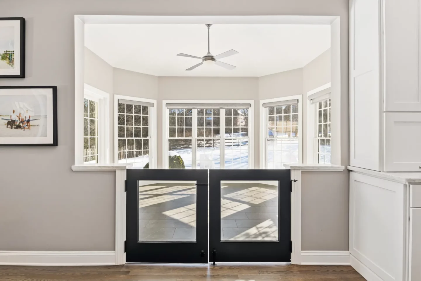 Kitchen remodel gated sunroom