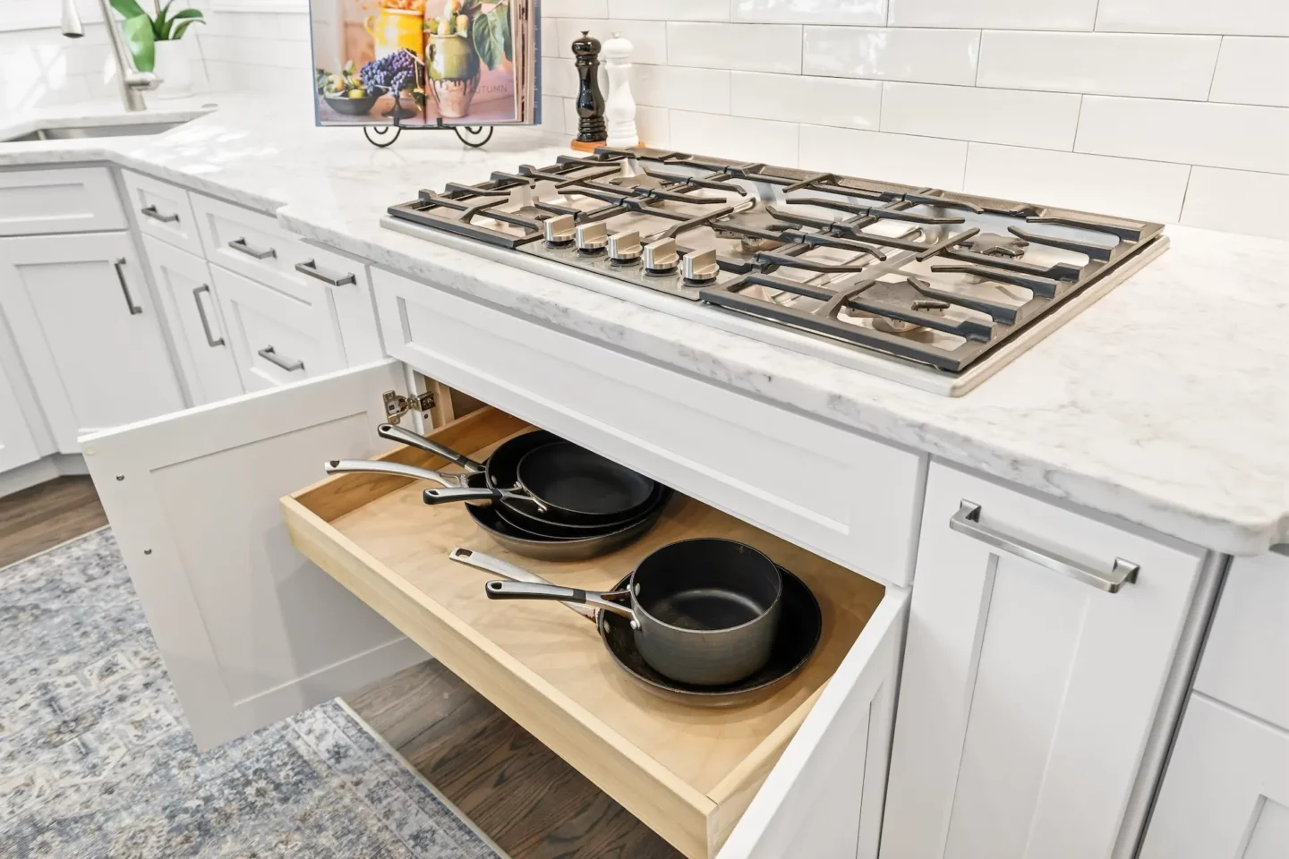 Kitchen remodel rollout drawers