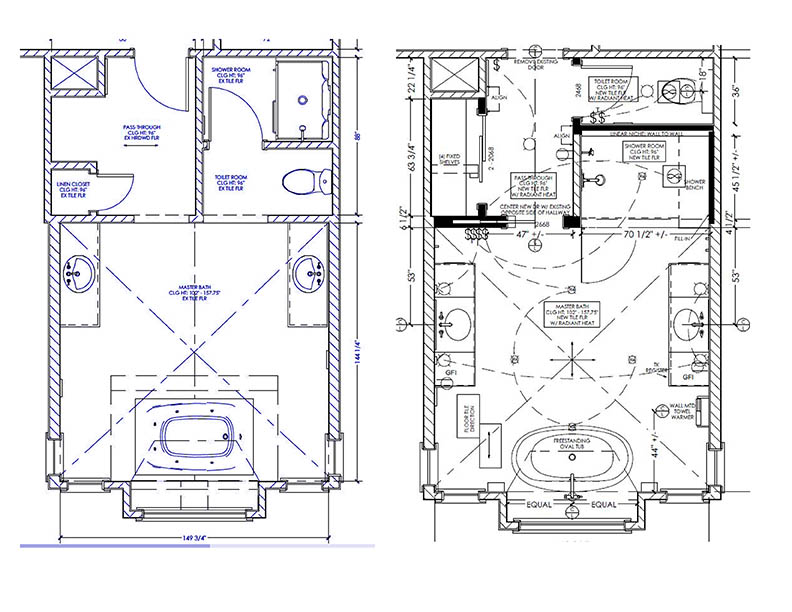 Before and After Floor Plans