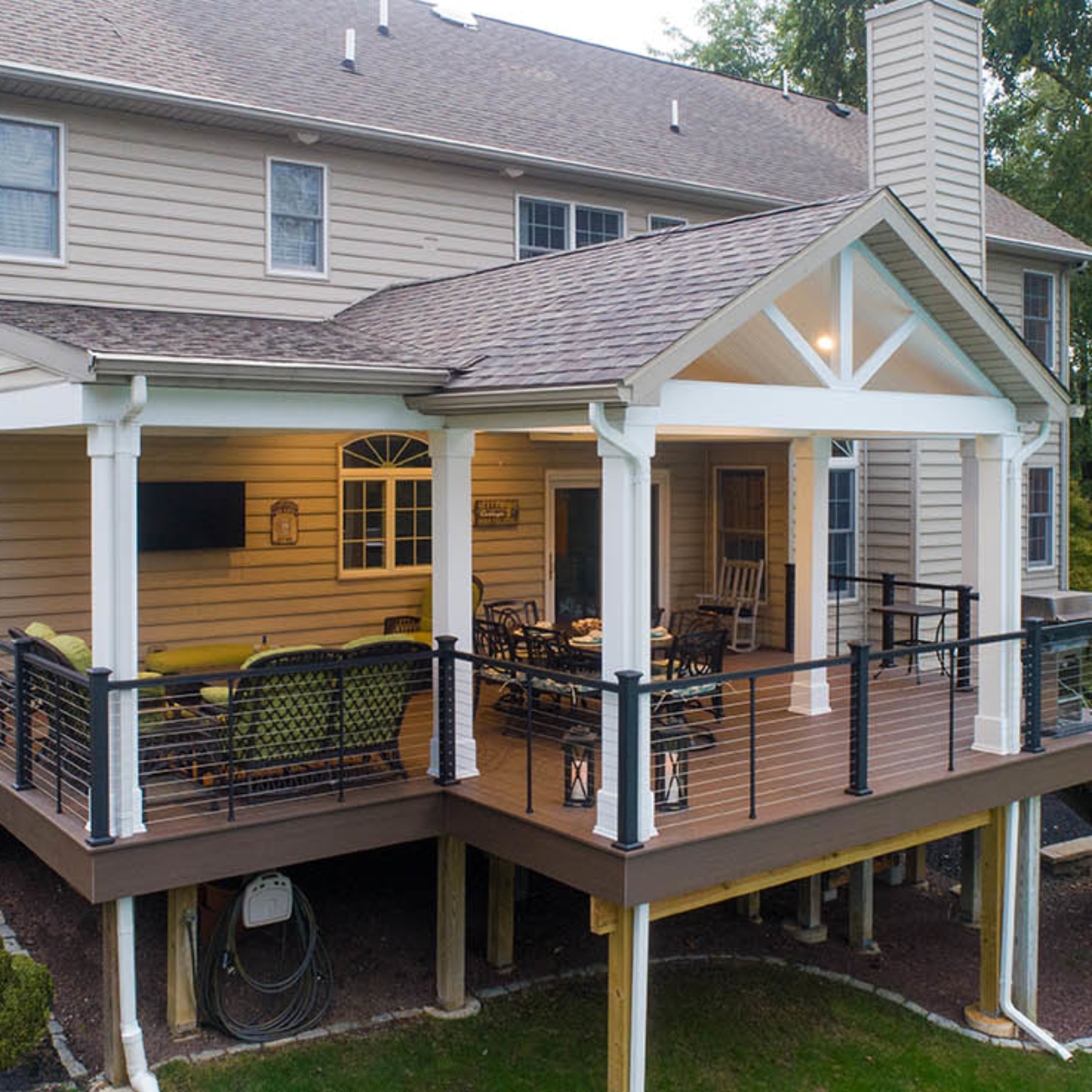 Expansive Covered Deck for Outdoor Living