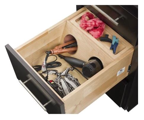 Powered vanity drawer