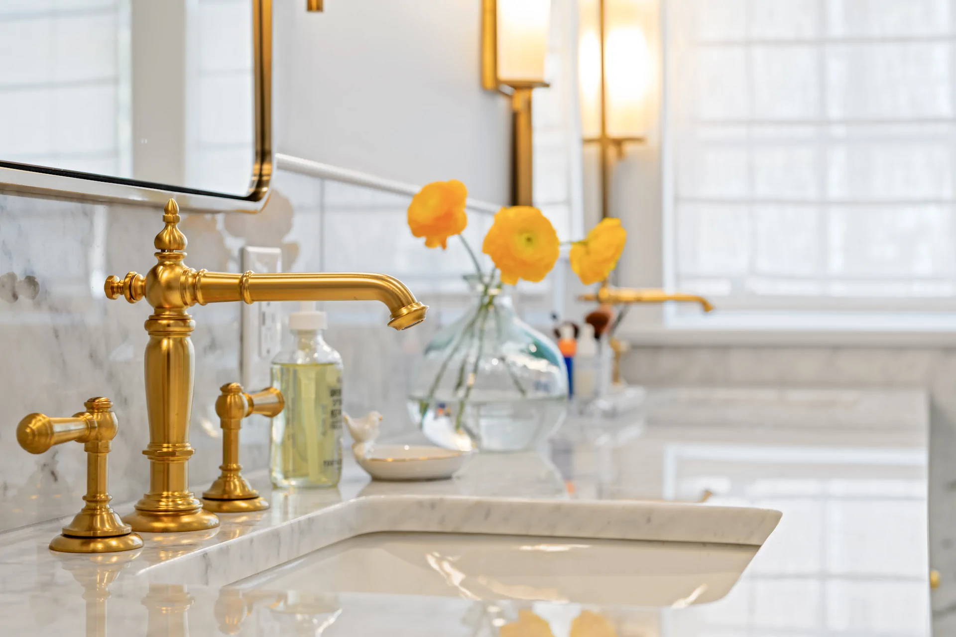 Luxurious Bryn Mawr Primary Suite sink