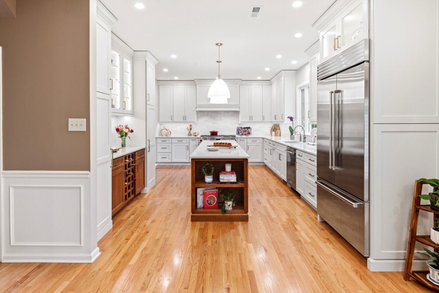 Ceiling-height cabinetry adds storage and functionality in this North Wales kitchen remodel
