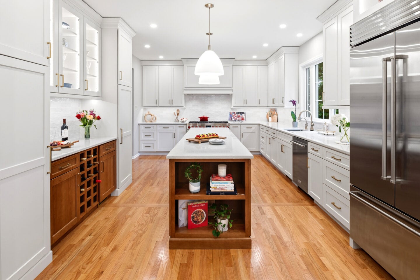Open-concept kitchen remodel in North Wales with expanded workspace and improved flow